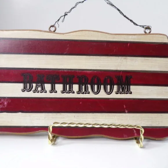 Wooden Bathroom Finger Pointing Sign Right 16" Rustic   3157 - Picture 3 of 4